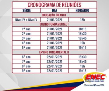 Cronograma de Reuniões - alunos veteranos